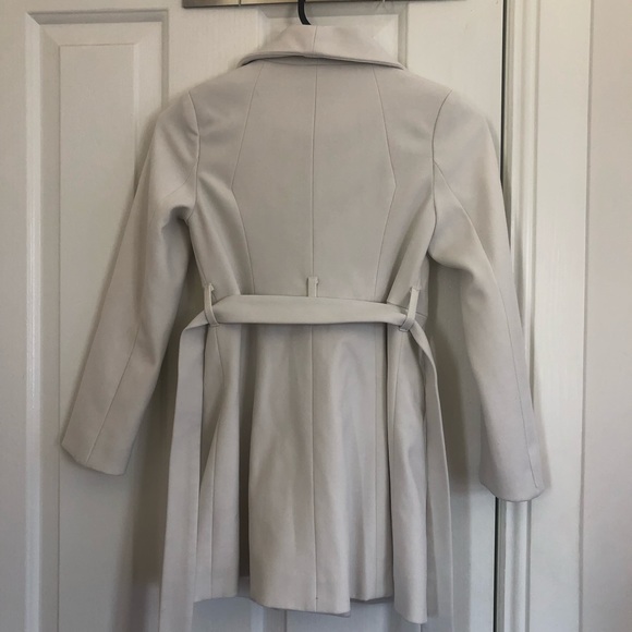🌿 BARDOT JNR 🌿 girls white longline winter jacket coat size 7 - Picture 4 of 9